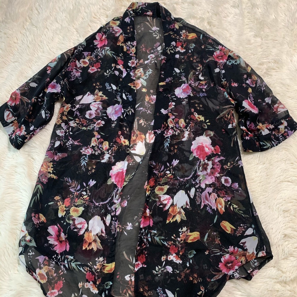Floral beach cover up